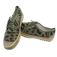 Happyyami 1 Pair Camouflage Work Safety Rubber Shoes Walking Shoes Training Cloth Shoes Flat Rubber Shoes Hiking Shoes for Men Portable Lining Material: Cloth Men and Women Running Shoes
