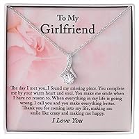 To My Girlfriend Necklace From Boyfriend, Alluring Beauty Necklace Gift Anniversary for Girlfriend, Girlfriend Necklace, Girlfriend Birthday, Valentines Day Gift For Girlfriend