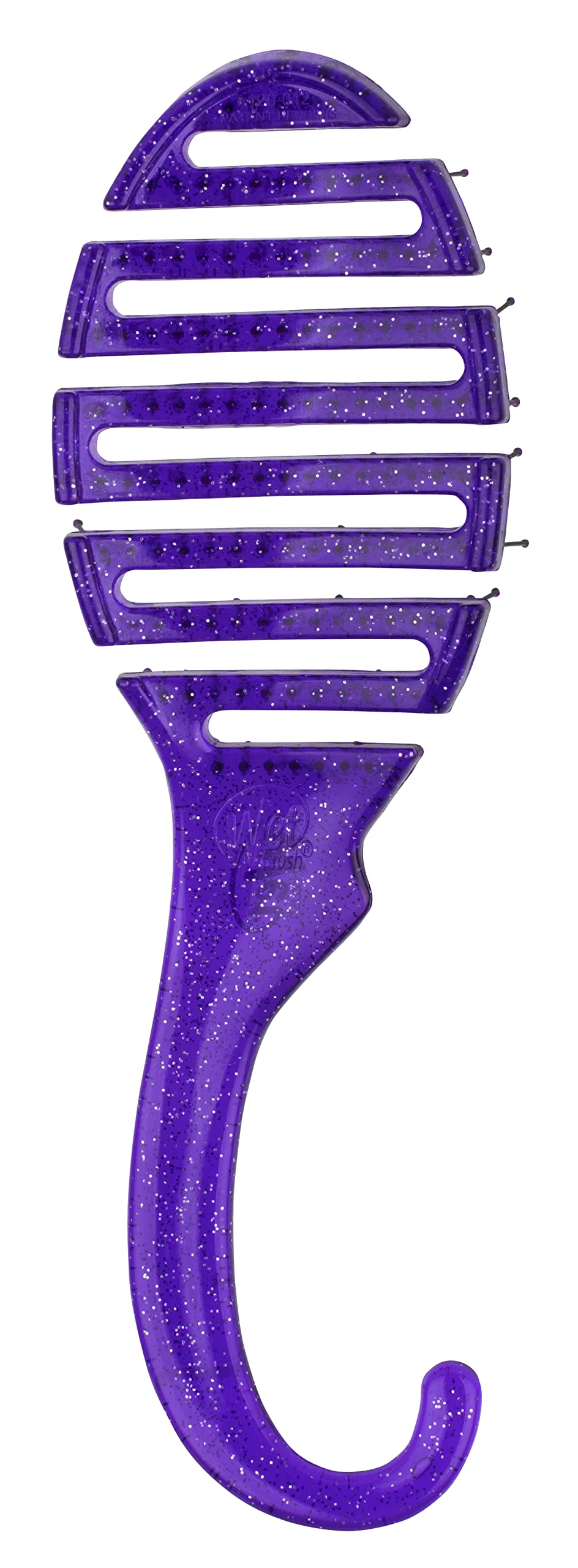 Wet Brush Shower Detangler Hair Brush - Purple Glitter - Ultra-Soft IntelliFlex Bristles with Hangable Design - Detangling Comb Protects Against Split Ends & Breakage - Pain-Free for Wet & Dry Hair