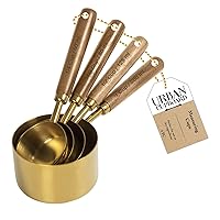 Wooden Measuring Cups Gold