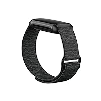 Fitbit Charge 5 Hook & Loop Accessory Band, Official Product, Charcoal, Large