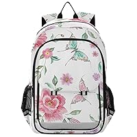 ALAZA Roses Violets Exotic Butterflies Backpack Daypack Bookbag
