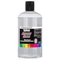 U.S. Art Supply Airbrush Cleaner, 16-Ounce Pint Bottle - Fast Acting Cleaning Solution, Quickly Remove Water-Based Acrylic Paint, Watercolor, Makeup - Clean Clogged Airbrushes, Brushes, Artist Tools