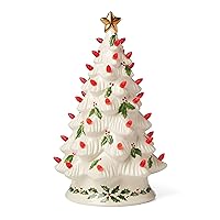 Lenox 893624 Treasured Traditions Holiday Red Bulbs Lit Tree