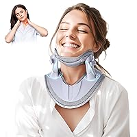 Neck Brace for Cervical Pain Relief, Adjustable Neck Stretcher for Cervical Spine Relief & Posture Correction, Keeps Vertebrae Stable and Aligned, Easy to Wear, Can Be Used at Home or Office