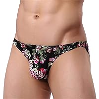 Andongnywell Men's Underwear Sexy Cheeky Boxer Briefs Stretch Mens Printed Thong panties Knickers underpants