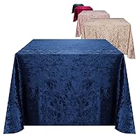 Elegant Square Tablecloth 90 Inch, Made With Fine Crushed-Velvet Material, Beautiful Royal Blue Square Tablecloth With Durable Seams, Table Cover Great for Weddings, Parties, Birthdays & Events