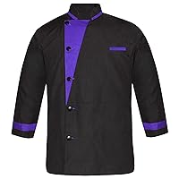 Discovered NC-12 Men's Black Chef Jacket Multi Colours in Strip Chef Coat