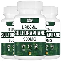 900MG Liposomal Sulforaphane Supplement Organic Broccoli Extract, Liver Supplement for Antioxidant, Digestion, Cellular Health 180 Capsules