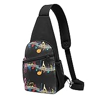 BREAUX Colorful Galaxy Casual Crossbody Chest Bag, Lightweight Shoulder Backpack, Women'S, Men'S Hiking Outdoor Backpacks