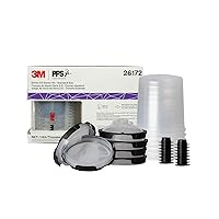 3M PPS 2.0 Paint Spray Gun System Starter Kit with Cup, Lids and Liners,26172, 22 OZ, 200-micron Filter, Use for Cars, Home & more,1 Paint Cup,6 Disposable Lids and Liners,16 Sealing Plugs, Gray