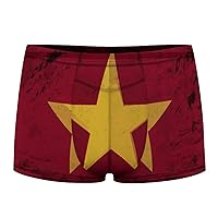 Vintage Vietnamese Flag Men's Boxer Briefs Soft Underwear Shorts Trunks with Support Pouch