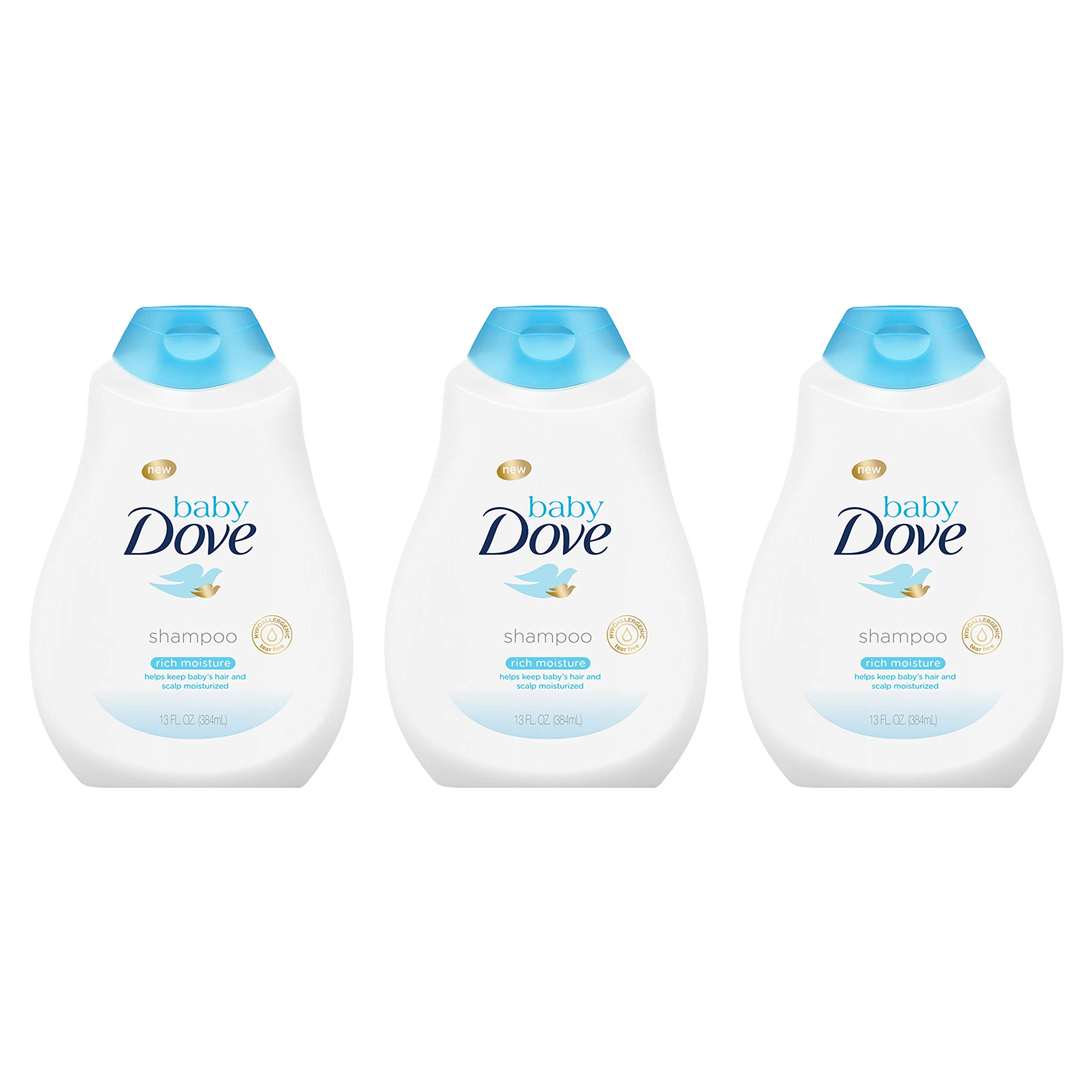 Baby Dove Tear Free Baby Shampoo Rich Moisture, 13 Ounce (Pack of 3)