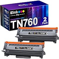 Compatible Toner Cartridge Replacement for Brother TN760 TN-760 TN730 to Use with HL-L2350DW HL-L2395DW HL-L2390DW HL-L2370DW MFC-L2750DW MFC-L2710DW MFC-L2690DW DCP-L2550DW (Black,2 Pack)