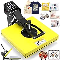 Heat Press 15x15 Slide Out, Clamshell Heat Press Machine for T-Shirts, Bags, Mouse Pads & More, Dual-Tube Fast Heating, Digital Industrial Sublimation Printer for Heat Transfer Vinyl