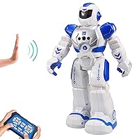 RC Robot for Kids Intelligent Programmable Robot with Infrared Controller Toys, Dancing, Singing, Led Eyes, Gesture Sensing Robot Kit, Blue