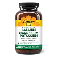 Country Life, Target-Mins Calcium Magnesium Potassium, Supports Heart Health, Daily Supplement, 180 ct