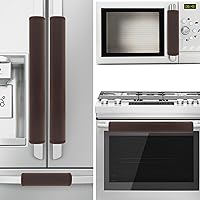 5Pcs Refrigerator Door Handle Cover Washable Kitchen Appliance Decor Handles Fridge Oven Microwave Dishwasher Antiskid Protector, Keep Off Fingerprints Food Stains
