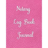 Notary Log Book Journal: Official Notary Journal With Fingerprint To Record Notarial Acts For Women - Simple Pink Hardcover