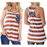 BANGELY Patriotic Shirts American Flag Tank for Women Fourth of July Shirts USA Flag Tank Tops Graphic Casual Sleeveless Tees