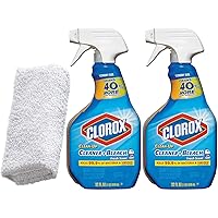 Towel + 2 Clean-Up Cleaner with Bleach, 32oz | Fresh Scent Bleach Spray | All Purpose House Cleaning for Kitchen, Bath, Tile, Counters