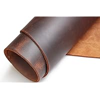 Tooling Leather Square 2.0mm Thick Finished Full Grain Cowhide Leather Crafts Tooling Sewing Hobby Workshop Crafting Leather Accessories Rust red, 12X24 
