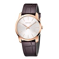 Calvin Klein Unisex Adult Analogue Digital Quartz Watch with Leather Strap K2G226G6, Bracelet