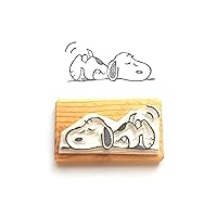 Snoozing Snoopy - Inspired by Peanuts - Hand carved rubber stamp Gift for Sleepy Heads