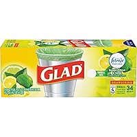 Glad Trash Bags, OdorShield Small Drawstring Garbage Bags - Febreze Sweet Citron & Lime - 4 Gallon - 80 Count