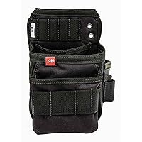 The Diamondback Flux Tool Pouch, Black | Electricians, Carpenters, Plumbers, HVAC | 2 Pockets, 3 Inner Tools Slot, 2 Outer Tool Slots, 5-Slot Drill Bit Index | 5