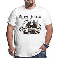Boy's T Shirt Steve Earle Big Size Short Sleeve Tops Fashion Large Size Tee White
