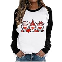 Crew Neck Sweatshirts Women Gifts for Couples Letter Print Turtleneck Tops Oversize Date Thanksgiving Shirts