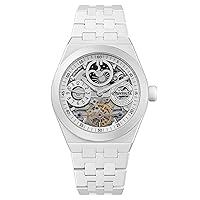 Ingersoll 1892 The Broadway Mens 43mm Automatic Watch with White Dial and White Ceramic Bracelet I15103