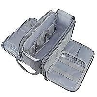 Travel Size Toiletry Bag Large Capacity Toiletry Bag Toiletries Kit Hanging Travel Toiletry Organizer Waterproof Dopp Kit with Handle (Grey)