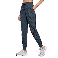 CRZ YOGA Lightweight Workout Joggers for Women, High Waisted Outdoor Running Casual Track Pants with Pockets