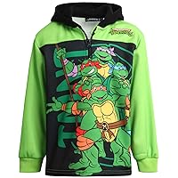 Teenage Mutant Ninja Turtles Boys' Sweatshirt – 1/4 Zip Fleece Hoodie Sweatshirt - TMNT Pullover Sweatshirt for Boys (2T-16)