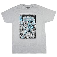 Marvel Black Panther Men's Vintage Superhero Comic Book Cover Adult T-Shirt Tee