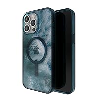 ZAGG Milan Snap iPhone 15 Pro Max - Drop Protection (13ft/4m), Durable Graphene Phone Case, Anti-Yellowing & Scratch-Resistant, Wireless Charging MagSafe Case, Ocean Blue