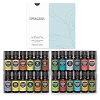 Top Essential Oil 24 Set, Best 100% Pure Aromatherapy Intro Kit (for Diffuser & Therapeutic Use), 10 ml