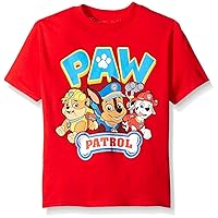 Nickelodeon Boys' Paw Patrol Short Sleeve T-Shirt-Chase, Marshall, Rubble, Zuma, Rocky-Nick Jr