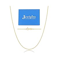 1.1mm Italian Solid 24k Real Gold Over 925 Sterling Silver Chain Necklace for Women Girls, Thin Cable Chain Shiny & Lightweight & Sturdy Women's Chain Necklaces, 16 18 20 22 24 Inch