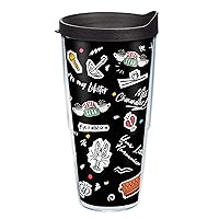Tervis Friends Collage Made in USA Double Walled Insulated Tumbler Travel Cup Keeps Drinks Cold & Hot, 24oz, Classic