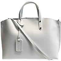 Women's Large Leather Handbag with Shoulder Strap Shopper