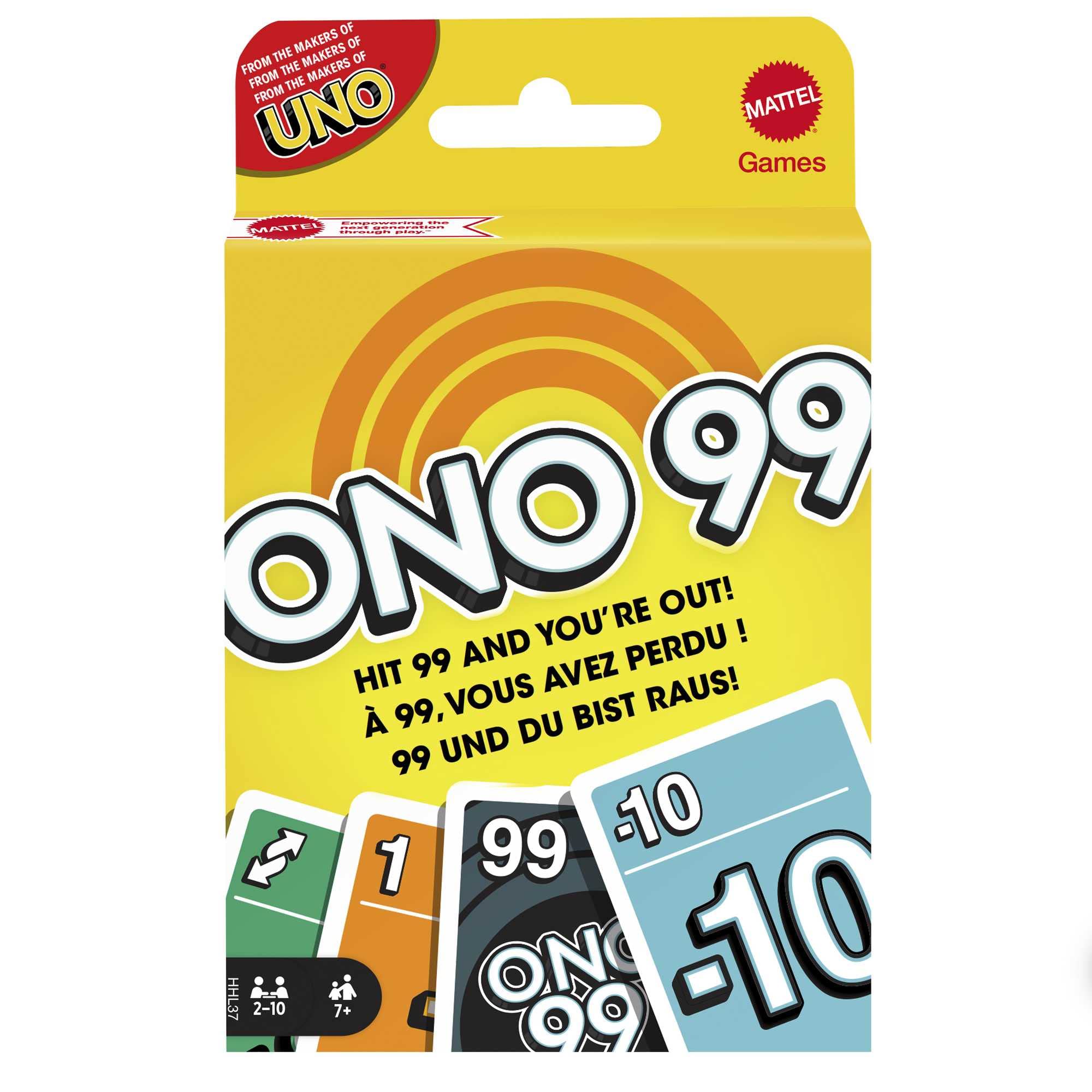 Mattel Games ONO 99 Card Game From Makers of UNO Game for Kids, Adults and Game Night, Add Numbers and Don'T Go Over 99