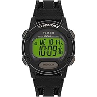 Timex Men's Expedition CAT 41mm Watch - Black Strap Digital Dial Black Case