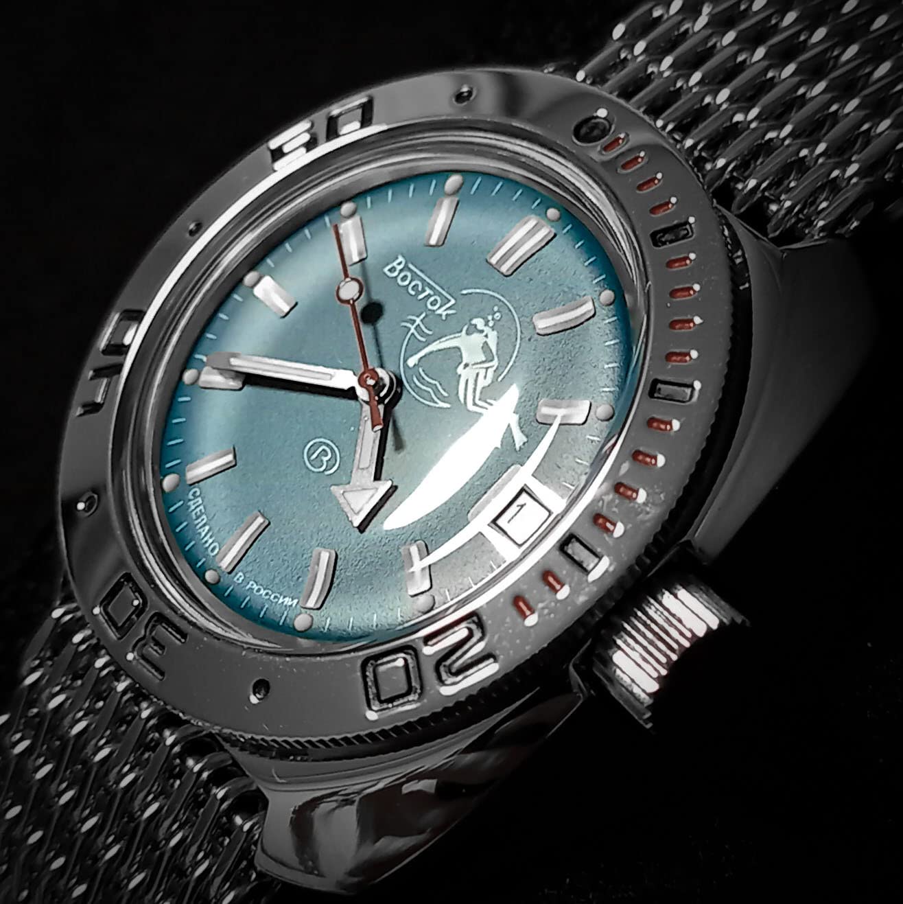 VOSTOK | Scuba Dude Amphibian Automatic Self-Winding Russian Diver Wrist Watch | WR 200m | Fashion | Business | Casual Men's Watches | Model 710059