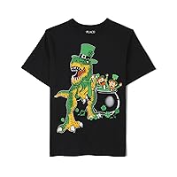 Boys' All Holidays Short Sleeve Graphic T-Shirts, St Patricks Dino, Medium