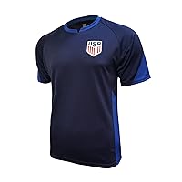 Icon Sports U.S. Soccer Federation USWNT Logo Adult T-Shirt Black w/Gold Logo