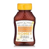 Arvoli Honey - Mango Habanero Raw Honey - SPICY - 8 oz Squeeze Bottle; All-Natural Flavor Infusion, Non-artificial, No Preservatives