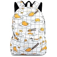 Anime the Lazy Egg Backpack for Teen Cartoon School Bag All Over Printed Daypack White